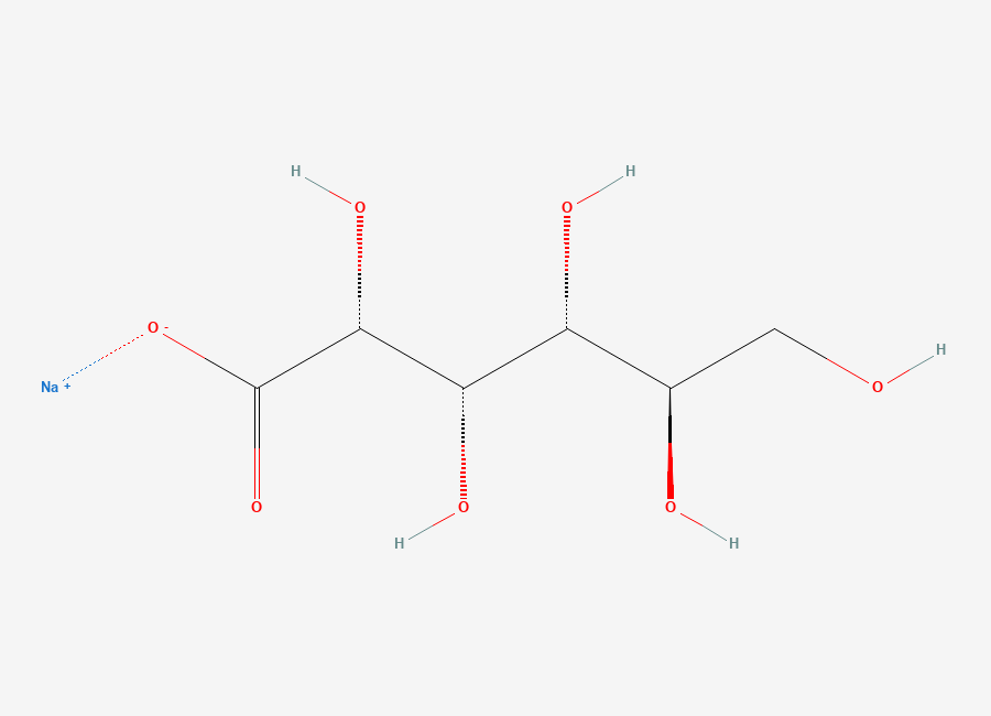 Two-dimensional chemical structure of Sodium Gluconate