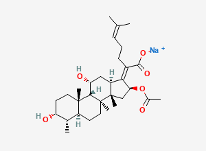 Two-dimensional chemical structure of Sodium Fusidate, CAS 751-94-0