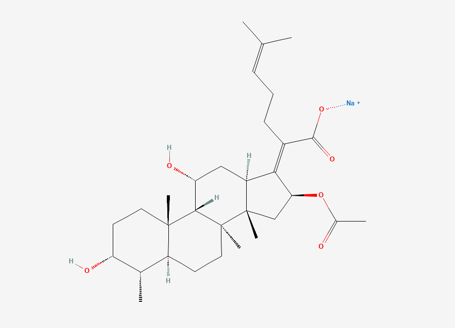 Two-dimensional chemical structure of Sodium Fusidate, CAS 751-94-0