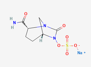Two-dimensional chemical structure of (2R)-Avibactam Sodium Salt