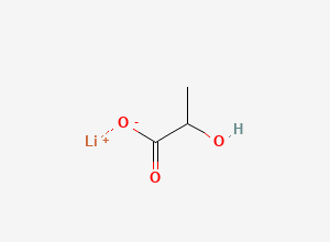 Two-dimensional chemical structure of Propanoic acid, 2-hydroxy-, lithium salt (1:1)