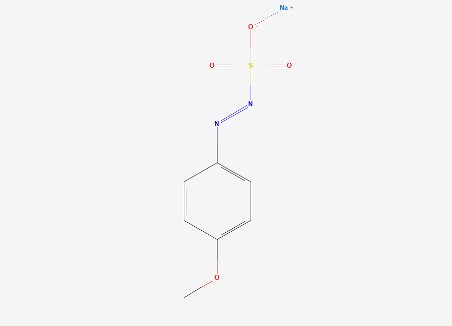 Two-dimensional chemical structure of Sodium 4-methoxyphenyldiazosulfonate