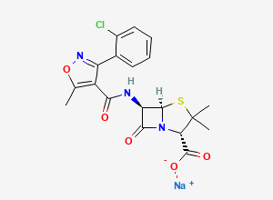 Two-dimensional chemical structure of Cloxacillin Sodium