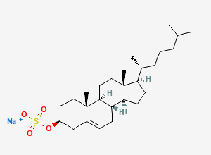 Two-dimensional chemical structure of Sodium cholesteryl sulfate