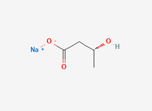Two-dimensional chemical structure of Sodium (R)-3-hydroxybutanoate