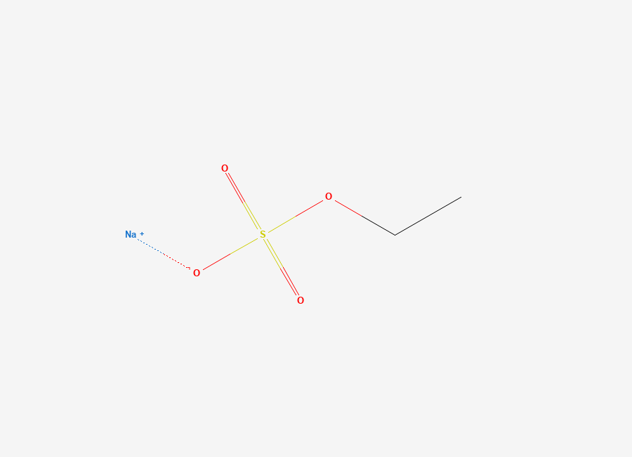 Two-dimensional chemical structure of Sodium ethyl sulfate
