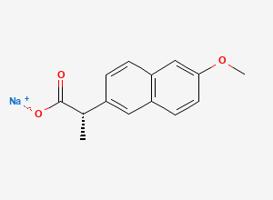 Two-dimensional chemical structure of Naproxen Sodium