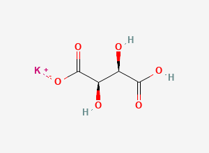 Two-dimensional chemical structure of Potassium Bitartrate