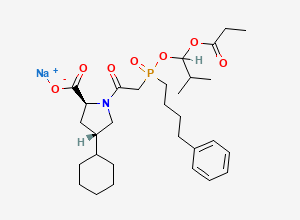 Two-dimensional chemical structure of Fosinopril Sodium