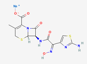 Two-dimensional chemical structure of Cefdinir Impurity 1 Sodium Salt