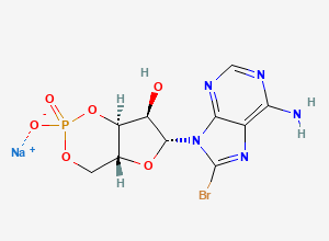Two-dimensional chemical structure of 8-Bromo-cyclic amp sodium