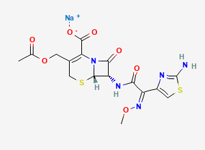Two-dimensional chemical structure of Cefotaxime Impurity 26