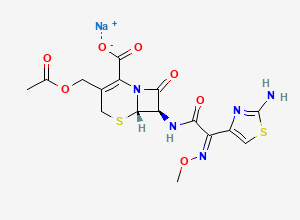 Two-dimensional chemical structure of Cefotaxime Impurity 27