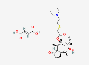 Two-dimensional chemical structure of Tiamulin Fumarate, CAS 55297-96-6