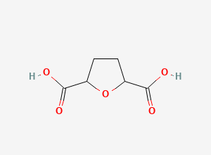 Two-dimensional chemical structure of Tetrahydrofuran-2,5-dicarboxylic acid