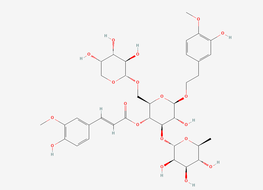 Two-dimensional chemical structure of Angoroside C, CAS 115909-22-3