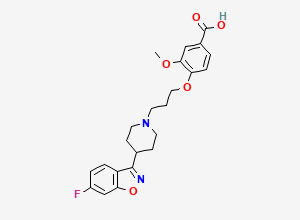 Two-dimensional chemical structure of Iloperidone Carboxylic Acid / Iloperidone Metabolite P95, CAS 475110-48-6