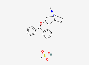 Two-dimensional chemical structure of Benztropine Mesylate, CAS 132-17-2