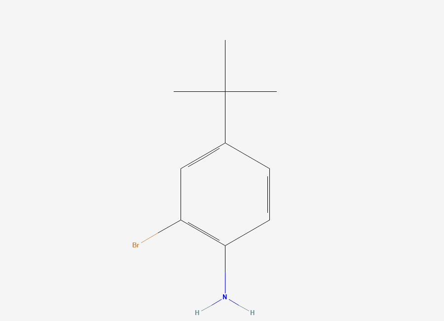 Two-dimensional chemical structure of 2-Bromo-4-(tert-butyl)aniline