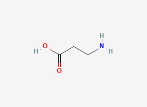 Two-dimensional chemical structure of Calcium Pantothenate EP Impurity A / Glycine EP Impurity E / Beta Alanine, CAS 107-95-9