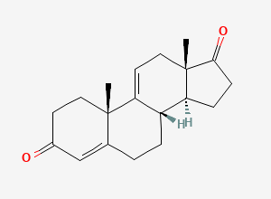 Two-dimensional chemical structure of 9-Dehydroandrostenedione
