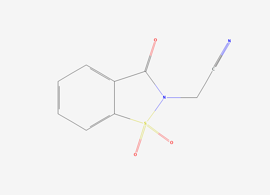 Two-dimensional chemical structure of (1,1-Dioxido-3-oxo-1,2-benzothiazol-2(3h)-yl)acetonitrile