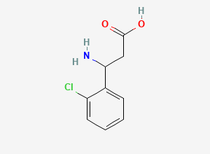 Two-dimensional chemical structure of 3-Amino-3-(2-chlorophenyl)propanoic acid