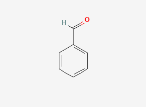Two-dimensional chemical structure of Benzaldehyde, CAS 100-52-7