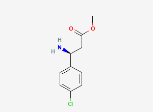 Two-dimensional chemical structure of (S)-Methyl 3-amino-3-(4-chlorophenyl)propanoate