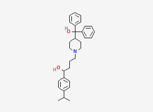 Two-dimensional chemical structure of Fexofenadine EP Impurity C /Fexofenadine Decarboxylated Degradant / Fexofenadine Related Compound C, CAS 185066-37-9