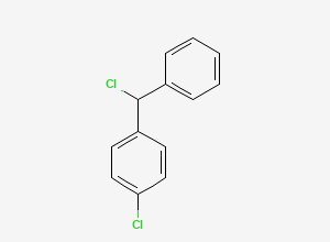 Two-dimensional chemical structure of 4-Chlorobenzhydryl Chloride, CAS 134-83-8
