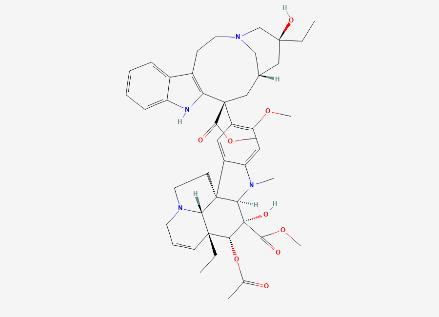 Two-dimensional chemical structure of (+)-Vinblastine