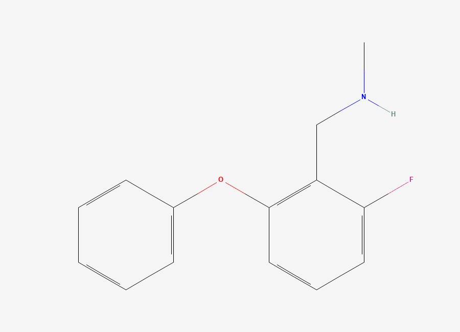 Two-dimensional chemical structure of 2-Fluoro-N-methyl-6-phenoxybenzenemethanamine