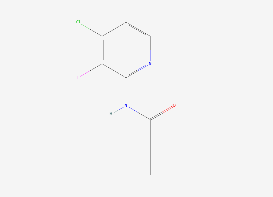 Two-dimensional chemical structure of N-(4-chloro-3-iodopyridin-2-yl)pivalamide