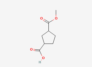 Two-dimensional chemical structure of 3-(Methoxycarbonyl)cyclopentane-1-carboxylic acid