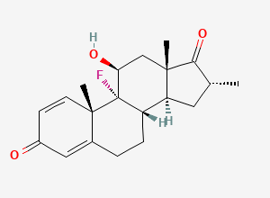 Two-dimensional chemical structure of 17- Oxo Dexamethasone / 17-Keto Dexamethasone, CAS 1880-61-1