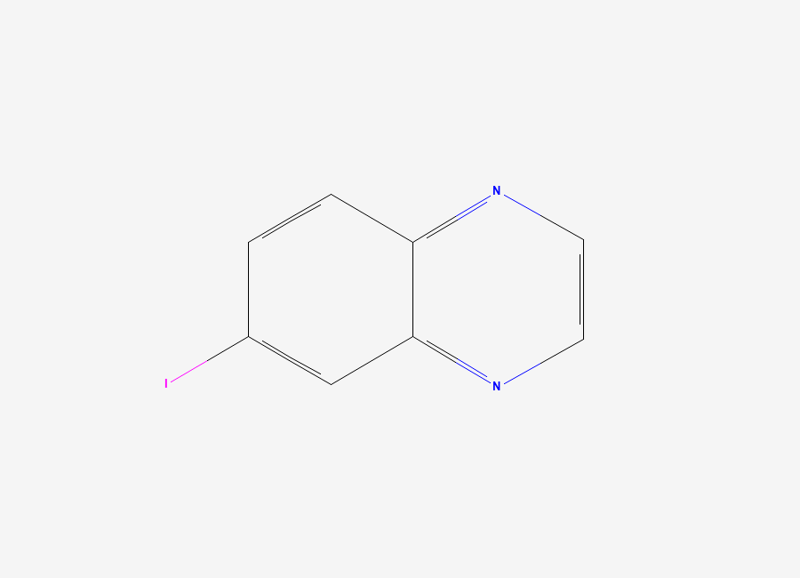 Two-dimensional chemical structure of 6-Iodoquinoxaline