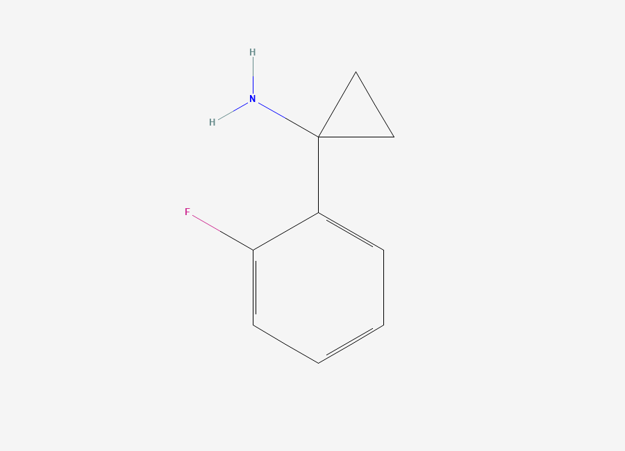 Two-dimensional chemical structure of 1-(2-Fluorophenyl)cyclopropanamine