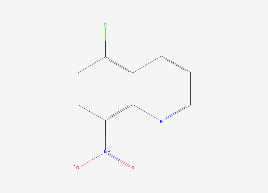 Two-dimensional chemical structure of 5-Chloro-8-nitroquinoline