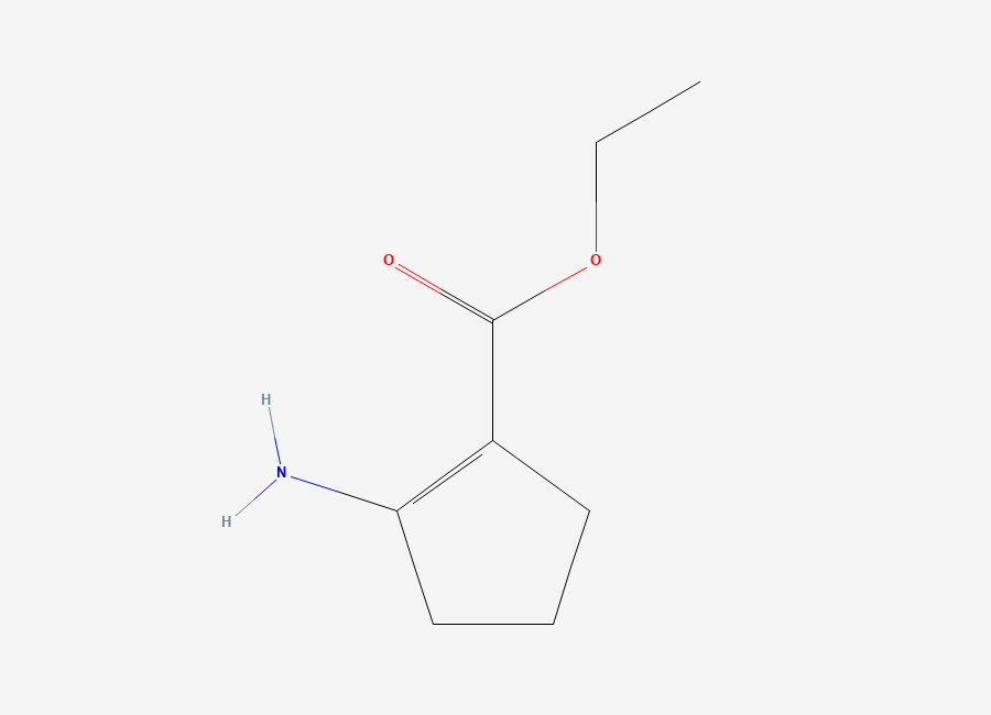 Two-dimensional chemical structure of 2-Amino-cyclopent-1-enecarboxylic acid ethyl ester