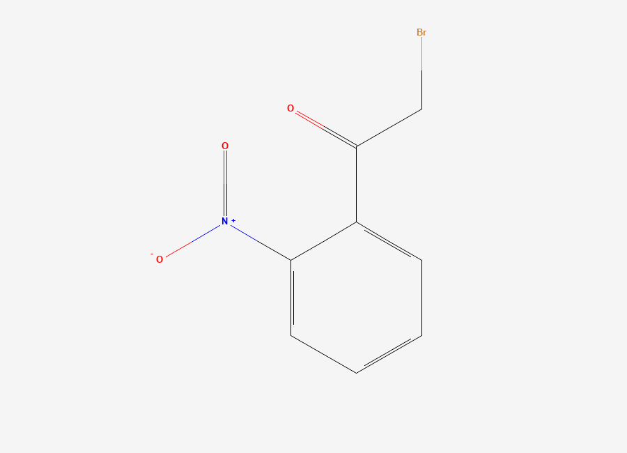 Two-dimensional chemical structure of 2-Bromo-2'-nitroacetophenone