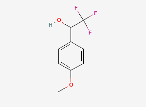 Two-dimensional chemical structure of 2,2,2-Trifluoro-1-(4-methoxyphenyl)ethan-1-ol