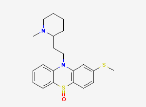Two-dimensional chemical structure of Thioridazine EP Impurity C / Thioridazine 5-sulfoxide, CAS 7776-05-8