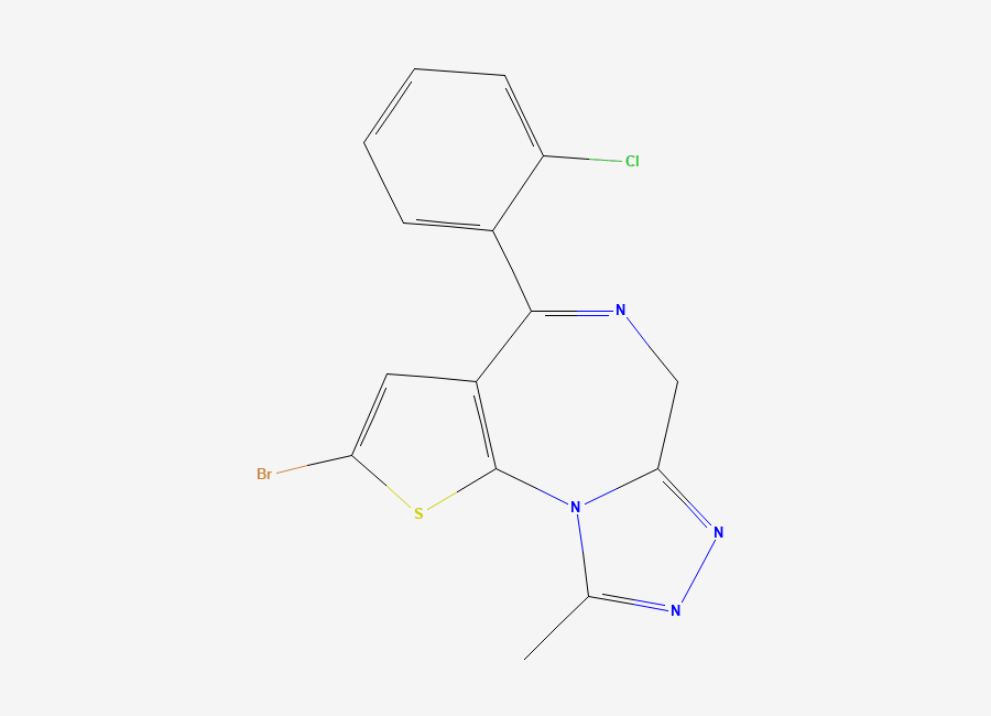 Two-dimensional chemical structure of Brotizolam, CAS 57801-81-7