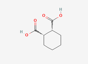 Two-dimensional chemical structure of Cis-1,2-Cyclohexanedicarboxylic Acid, CAS 610-09-3