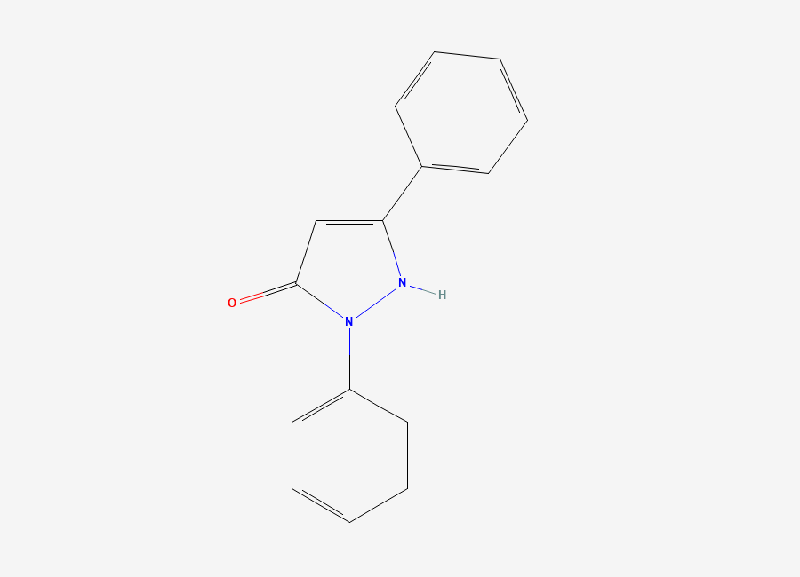 Two-dimensional chemical structure of 1,3-Diphenyl-1H-pyrazol-5-OL
