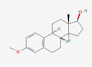 Two-dimensional chemical structure of 3-O-Methyl Estradiol, CAS 1035-77-4
