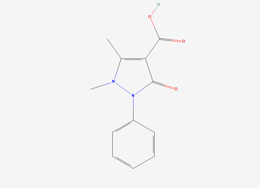 Two-dimensional chemical structure of Antipyric acid