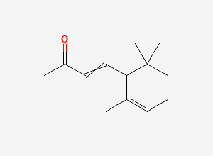 Two-dimensional chemical structure of Ionone, CAS 8013-90-9