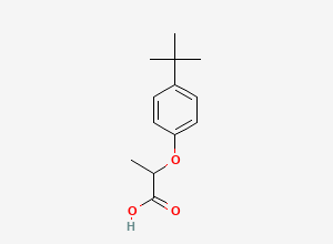Two-dimensional chemical structure of 2-(4-Tert-butylphenoxy)propanoic acid